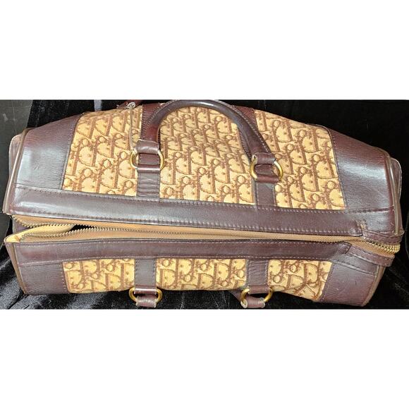 CHRISTIAN DIOR 1960s RARE Early Oblique Monogram Box Travel Bag - Picture 11 of 16